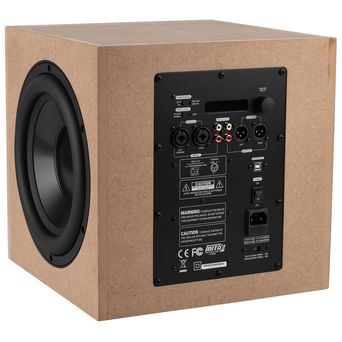 Powered Dayton Audio Reference 10" Subwoofer Kit with Dual Passive Radiators & 500 Watt DSP